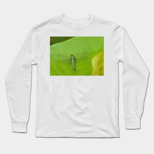 Dragonfly on lotus leaf Long Sleeve T-Shirt